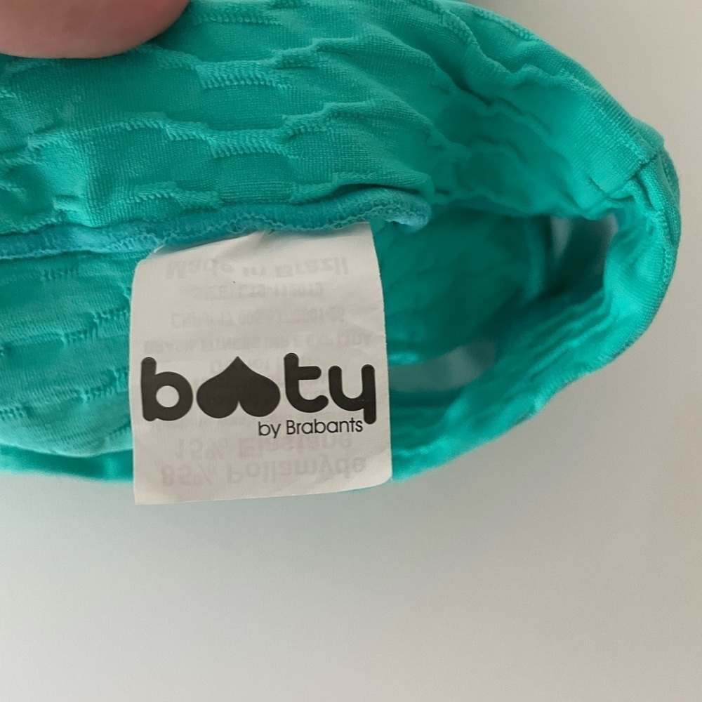 Booty‎ By Brabants Aqua/Seafoam Sports Bra Top Original Fabric - Picture 3 of 3